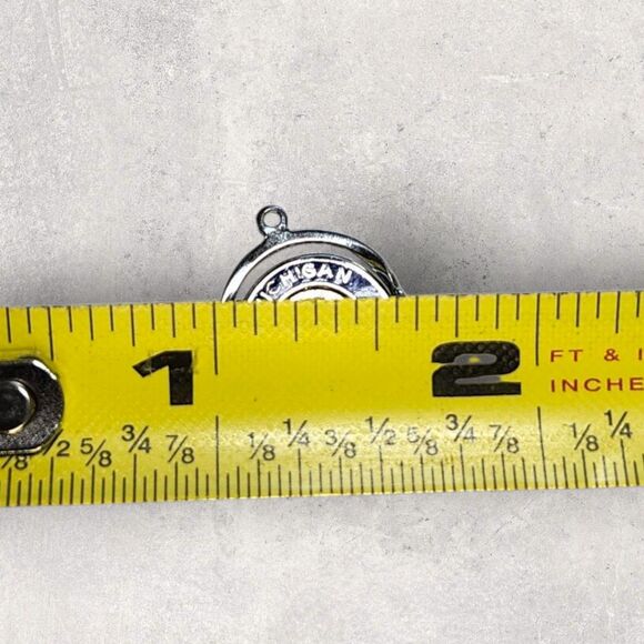 Vintage Sterling Silver Enamel Michigan Wolverine State Spinner Travel Charm - Picture 6 of 6